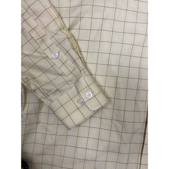 Orvis Signature Collection Yellow, Blue Plaid Button Up Shirt Men's Large EUC - Picture 4 of 13
